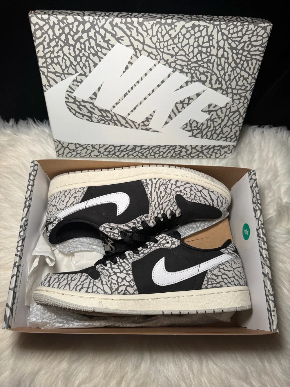 Nike Air Jordan 1 Retro Low OG 'Black Cement' CZ0775-001 Women’s Size 9 - Picture 2 of 13